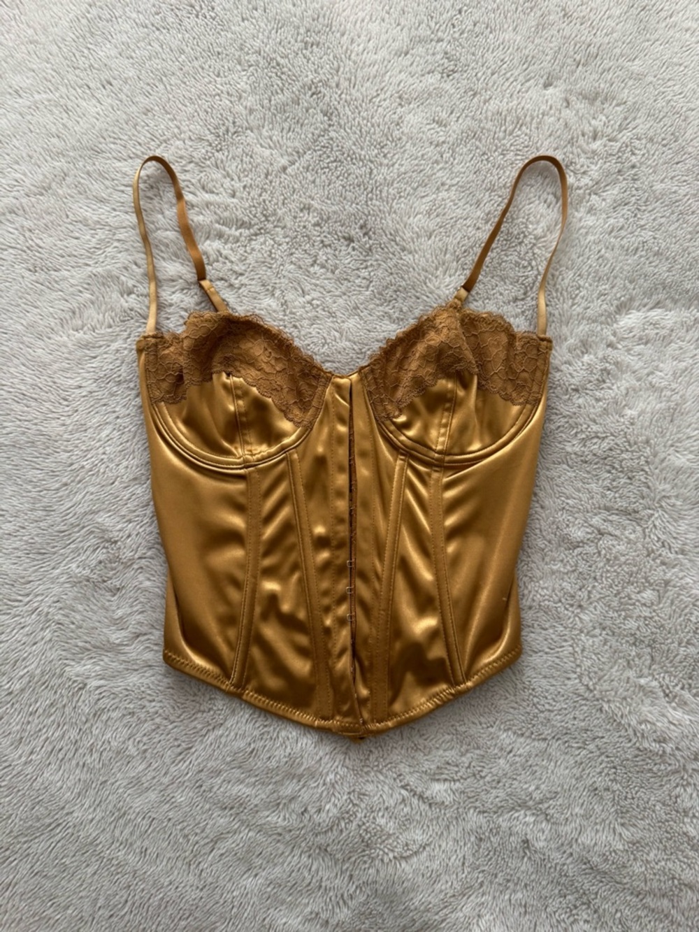 Urban outfitters gold corset